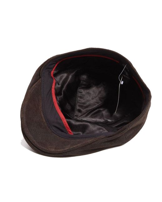 Dasmarca Hats Brown Alex Suede Leather Cap For for men