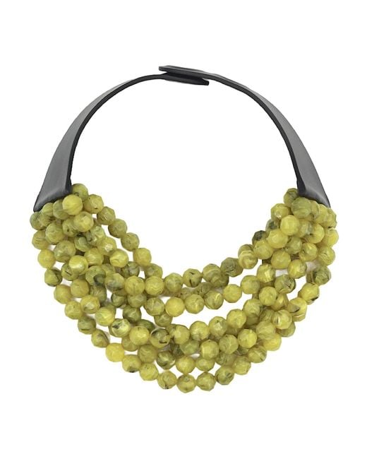 Fairchild Baldwin Green Bella Marble Pisello On Nero Necklace