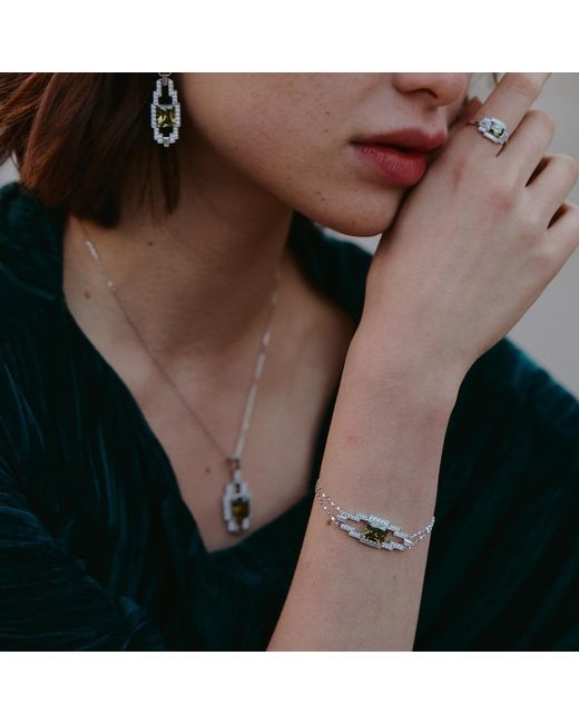 Retro Chic Metallic Hope Corner Bracelet