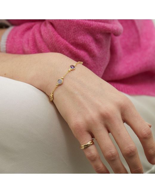 Auree Jewellery Metallic Palma Good Health Gemstone Bracelet