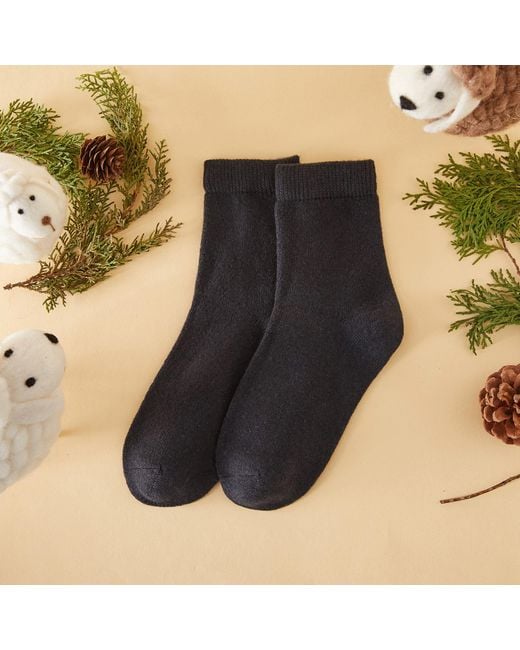 Soft Strokes Silk Blue Wool Quarter-Length Socks Set Of Two