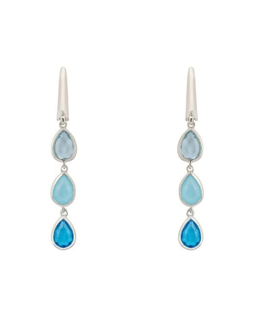 Latelita London Sardinia Triple Teardrop Earrings The Blues