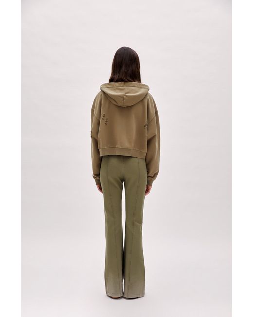 Pcfg Natural Destroyed Zip Up Hoodie