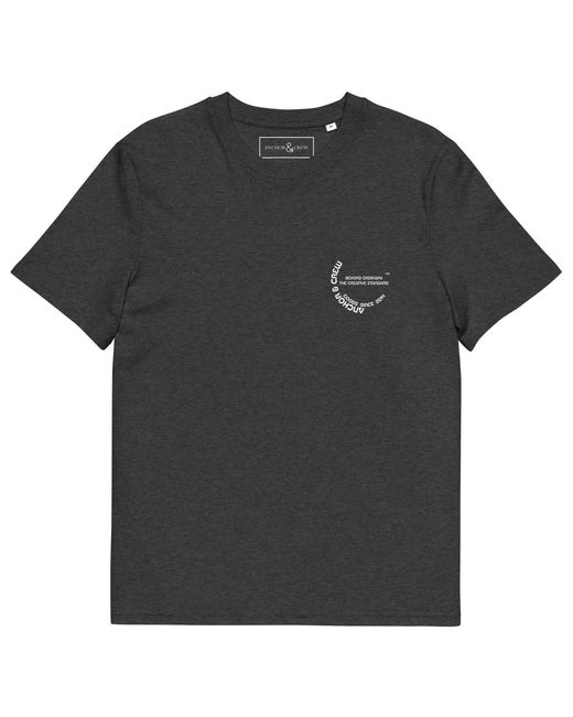 Anchor and Crew Black Heather Beyond Ordinary Creative Standard Organic Cotton T-Shirt