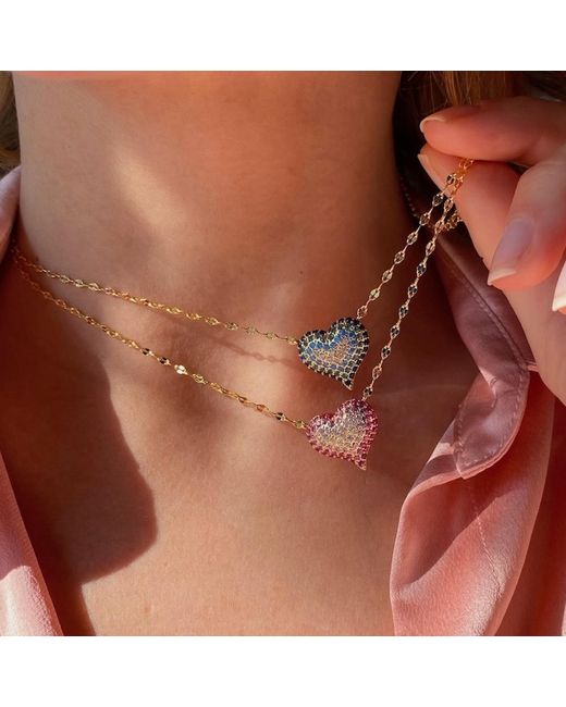 Native Gem Blue Queen Of Heart Necklace