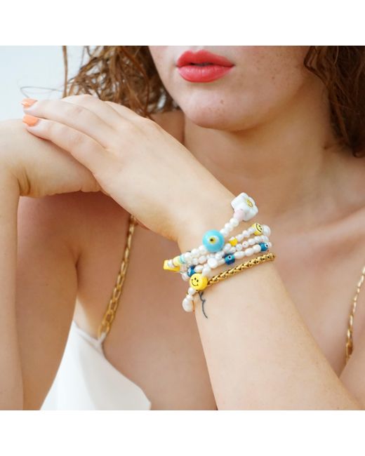 Smilla Brav Metallic The Smiley Happy Mushroom Bracelet