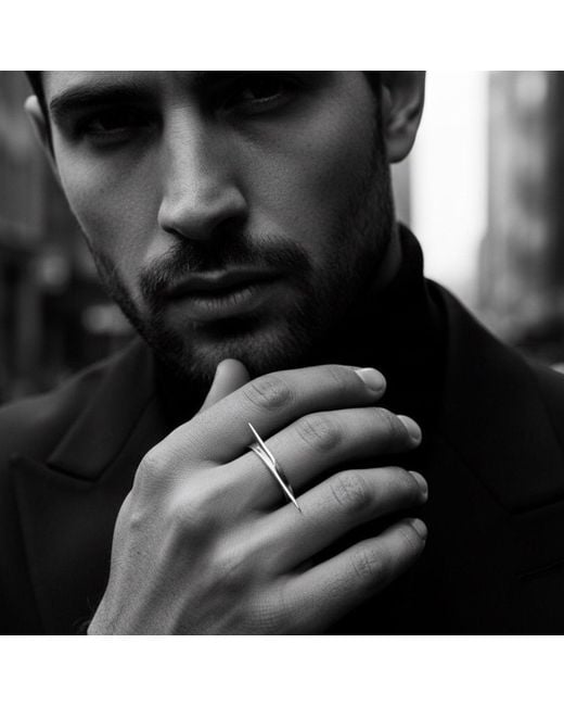 Tg-Jewellery by Tamara Gervasio Blue One Of A Kind Sterling Two-Way Ring for men