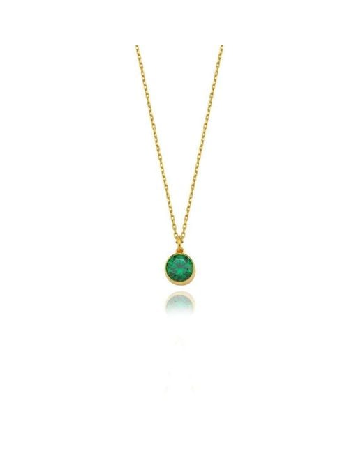 LINYA JEWELLERY Metallic Cosmic Chain Zodiac Necklace Birthstone