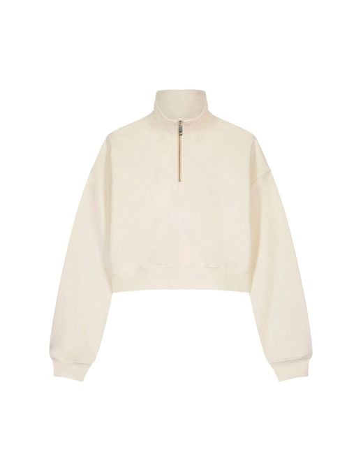VLD Natural Neutrals Runyon Cropped Quarter-Zip Sweatshirt
