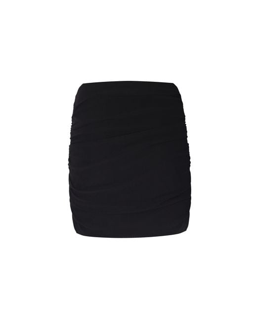 No'design Black Bardot Button-Detail Tulle-Lined Mini Skirt