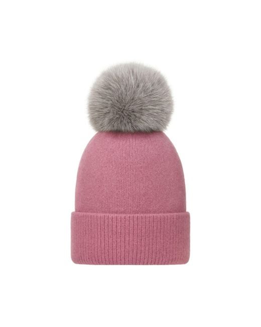Hortons England Pink Fluffy Mohair Pom Pkm Hat Mauve