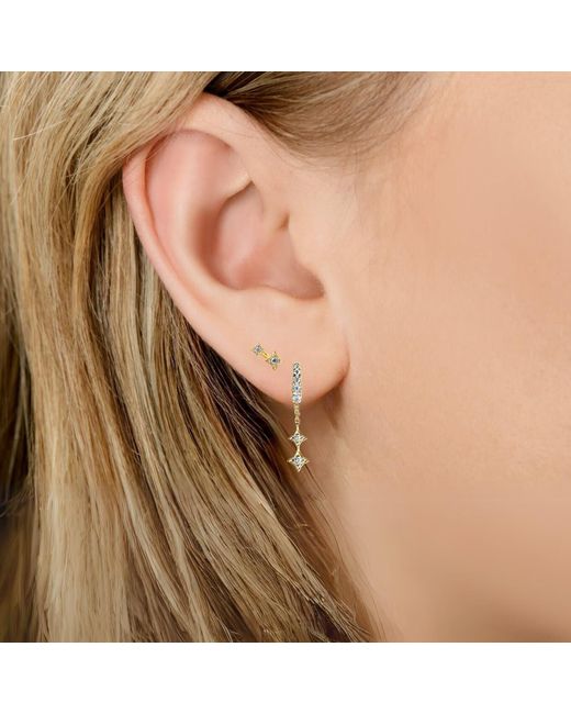 BLOOMTINE | Earth Angel HQ Metallic Illuminess Mini Vermeil Shooting Star Studs