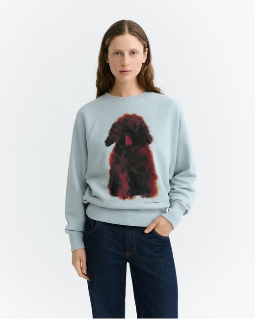 Thinking Mu White Pet Bonnie Sweatshirt