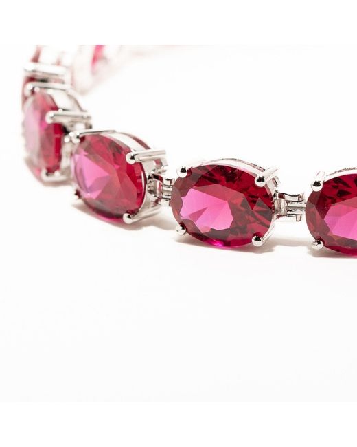 Belinda Jewelz Pink Kierra Oval-Cut Ruby Tennis Bracelet