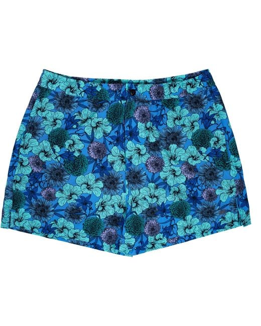 Lords of Harlech Blue Quack Hibiscus Garden Swim Short for men