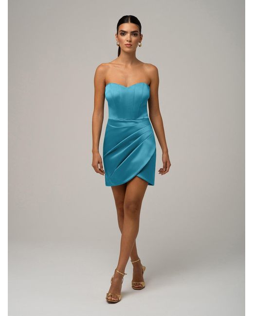 Tia Dorraine Blue A Touch Of Glamour Mini Dress