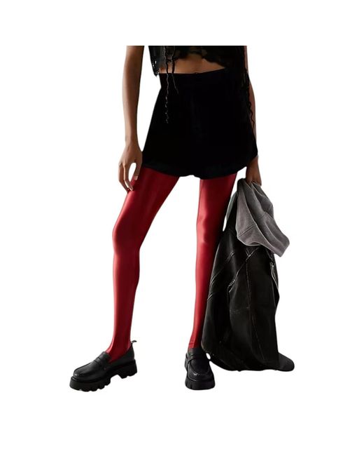 HIGH HEEL JUNGLE by KATHRYN EISMAN Red Mercury Tights
