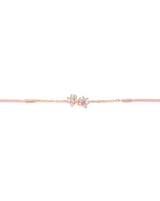 BLOOMTINE | Earth Angel HQ Metallic Enchanting Flutterfly Vermeil Butterfly Silk Cord Thread Bracelet