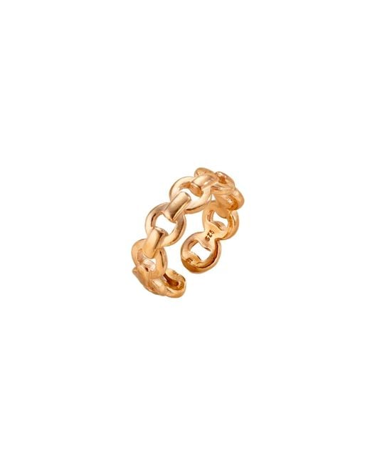 Posh Totty Designs Metallic Curb Link Open Rose Ring