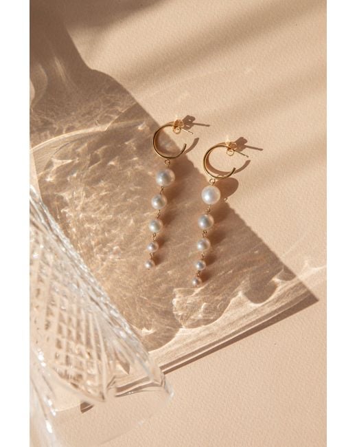 Katy Faye Metallic Catherine Pearl Earrings