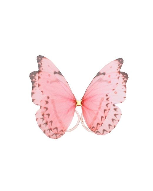 Oana Savu Pink Adjustable Silk Butterfly Ring Sterling Stackable Jewelry