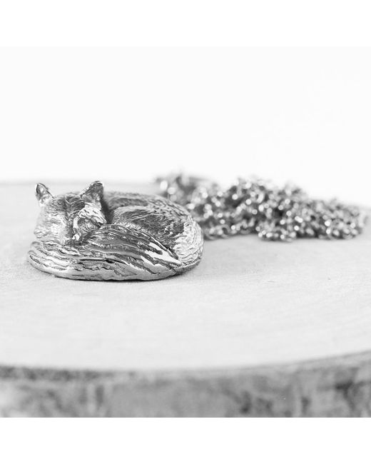 Lee Renee Metallic Fox Necklace – Small, Sleeping