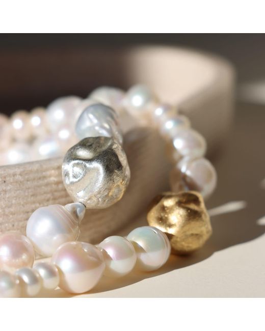 Larsuu Metallic Pearl Necklace