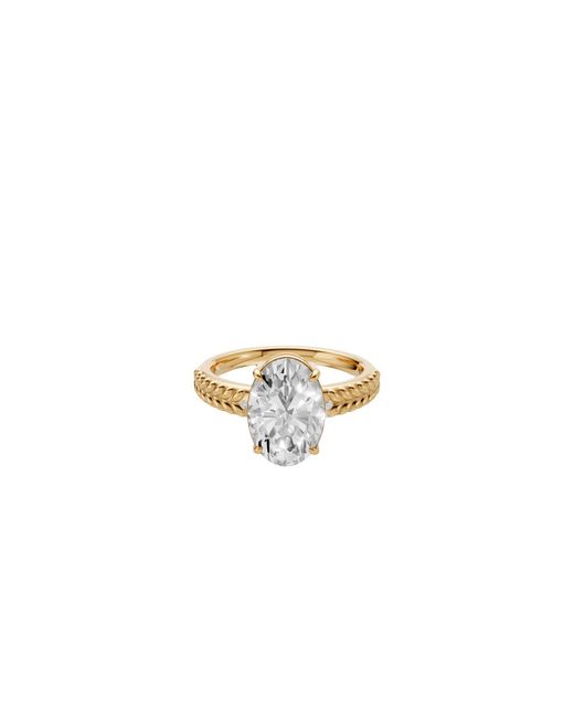 Aya Fine Jewelry Metallic 3.58 Ct Oval Lab Diamond Engagement Ring