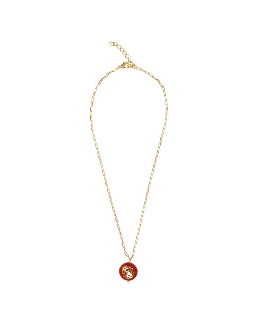 Lila Rasa Metallic Carnelian Necklace Melange