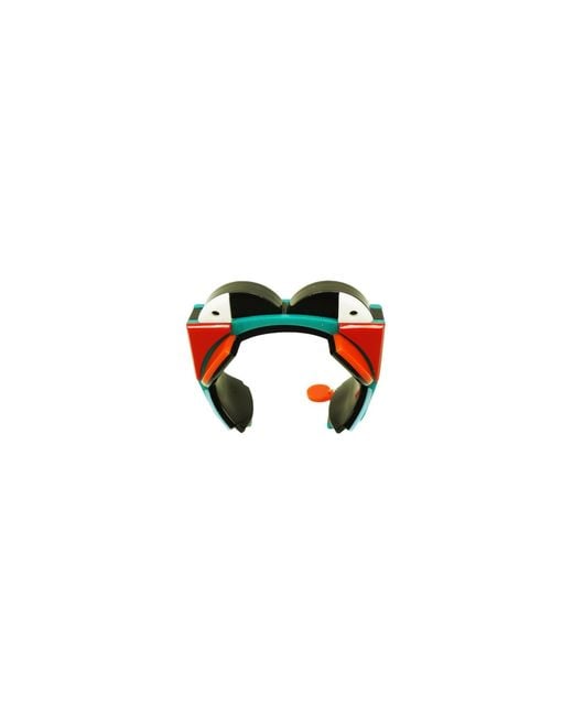 Gissa Bicalho Multicolor Handmade Acrylic Bracelet Toucans Orange