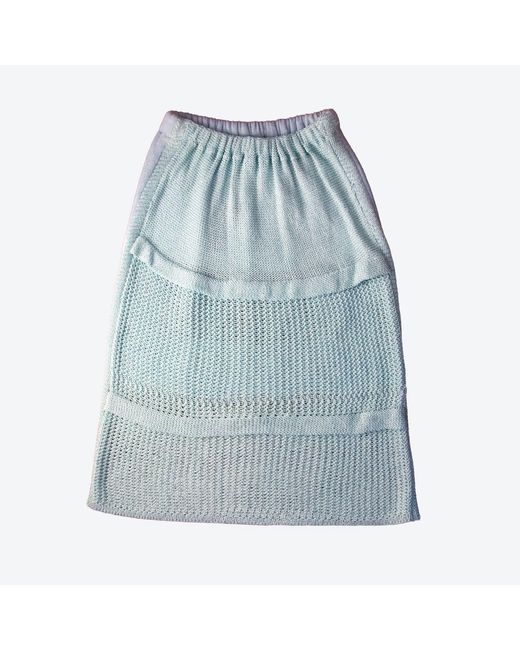 Absurde Blue Knit City On Clouds Skirt