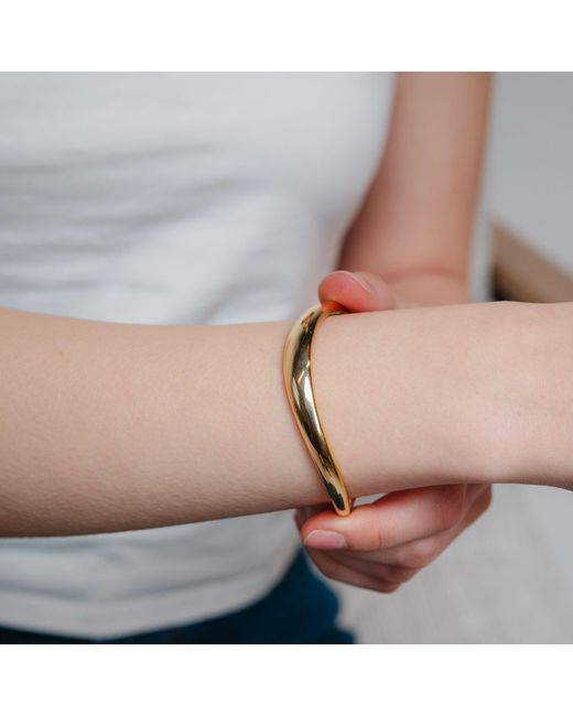 Nazzar Metallic Wave Cuff Bangle Bracelet