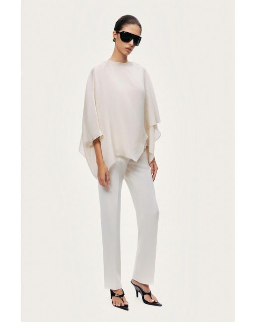 Nocturne Natural Fluid Cape Blouse