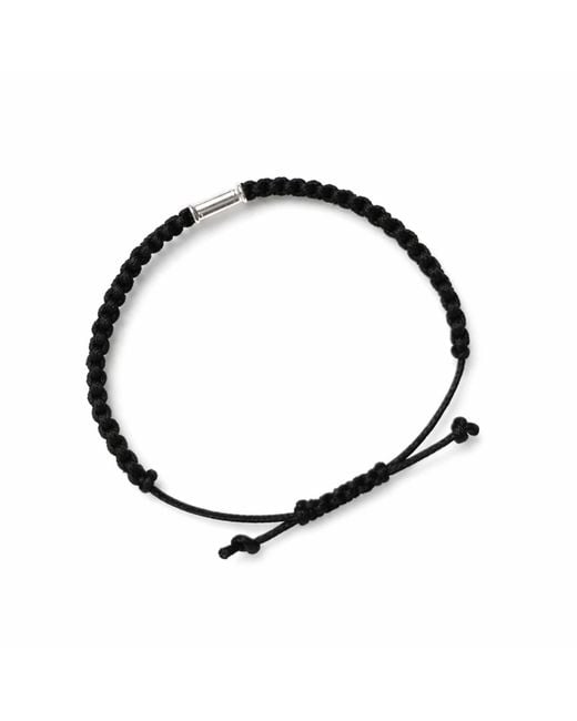 Pearl Code Black Handcrafted & Cord Bracelet – Symbolic Motif for men