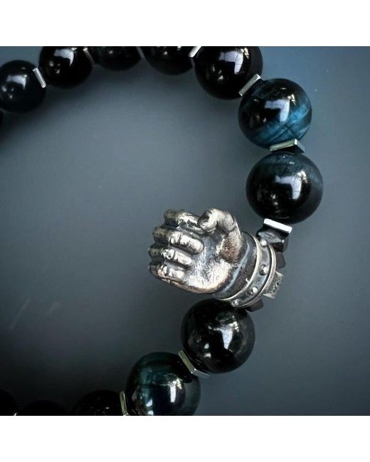 Ebru Jewelry Black Tiger's Eye Powerful Bracelet for men
