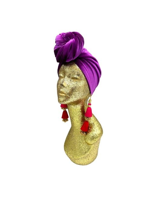 Julia Clancey Purple Plum Mini Ruby Dorado Turban