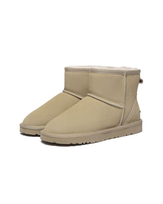 EverAu Australia Natural Neutrals Ostrich Leather Short Boots