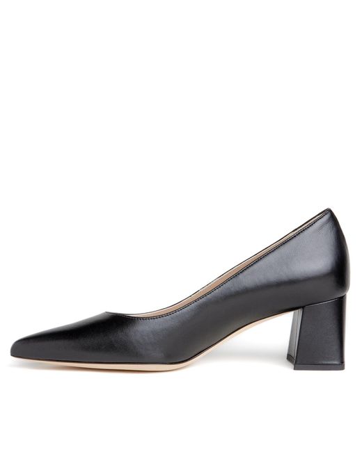 Beautiisoles by Robyn Shreiber Made in Italy Black Corina Comfortable Leather Low Heel Pump Work Or Valentine Evening