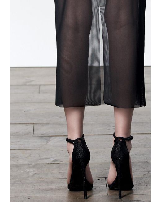 LAHIVE Gray Jess Sheer Mesh Slip