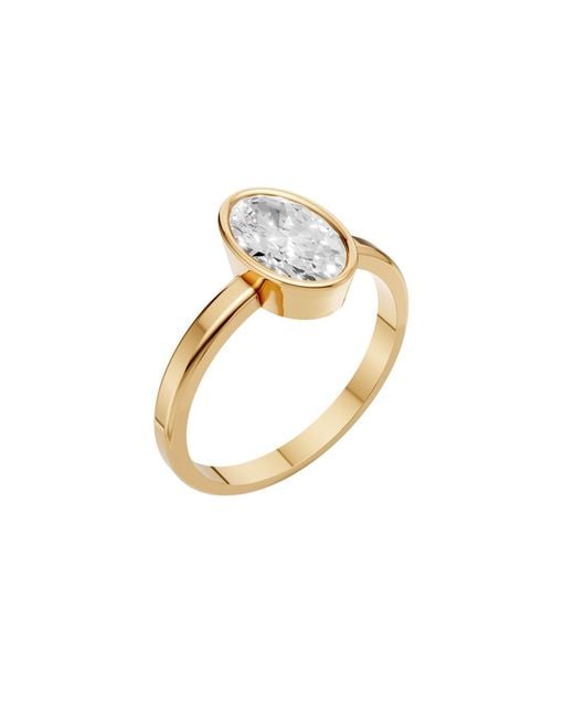 Aya Fine Jewelry Metallic Classic Oval Bezel Diamond Ring