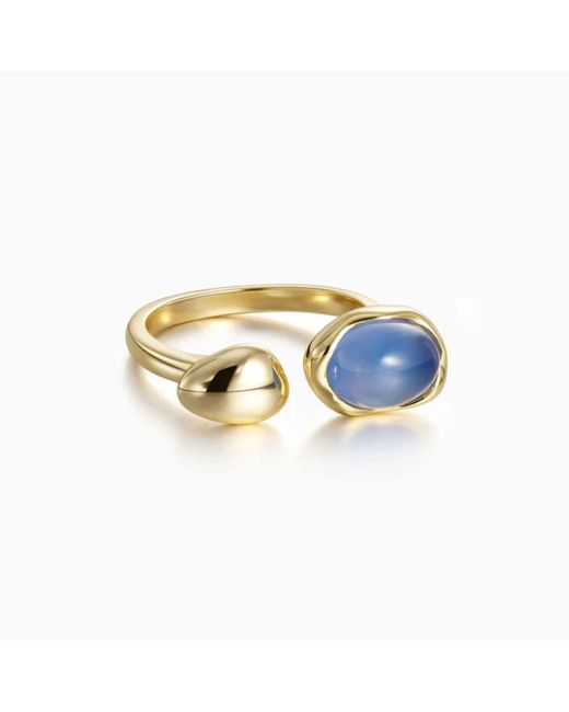 Vanimy Blue Seren Droplet Gemstone Open Ring