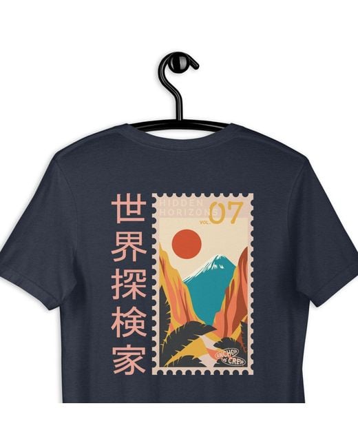 Anchor and Crew Blue Hidden Horizons Postmark Organic Cotton T-Shirt