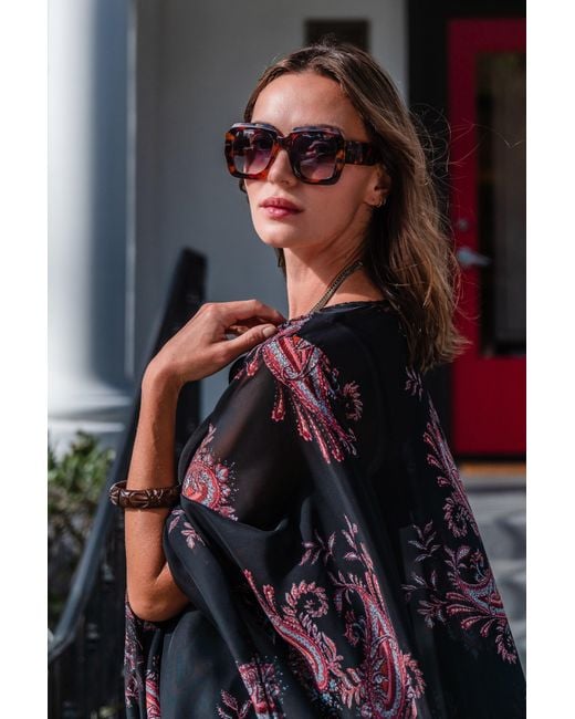 Jennafer Grace Black Vera Paisley Kimono