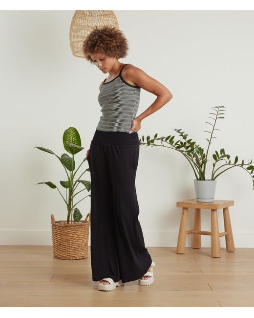 Known Supply Black Wide Leg Ribbed Pants