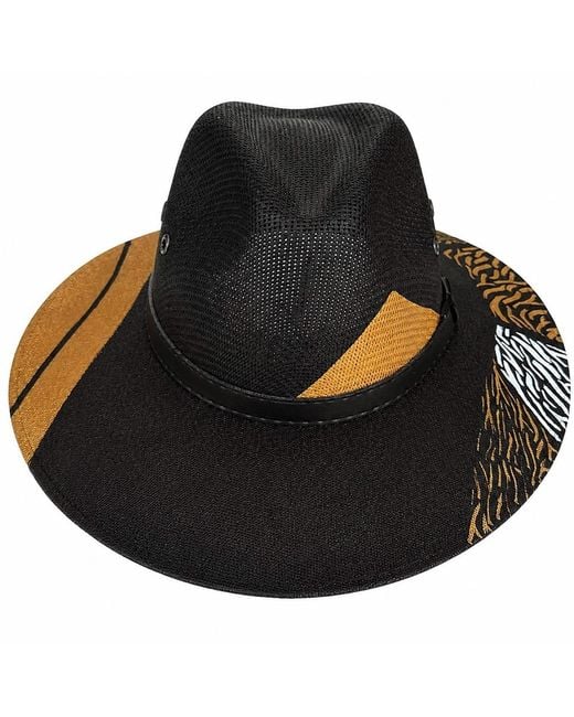 Bella Soul Black Gilded Onyx Painted Jute Hat
