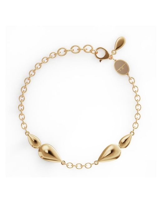 Linda Fiore Metallic Lotus Bracelet, Vermeil