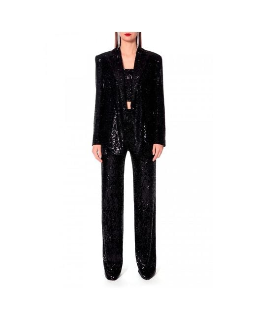 AGGI by HALEWSKI Black Luna Obsidian Sequined Blazer