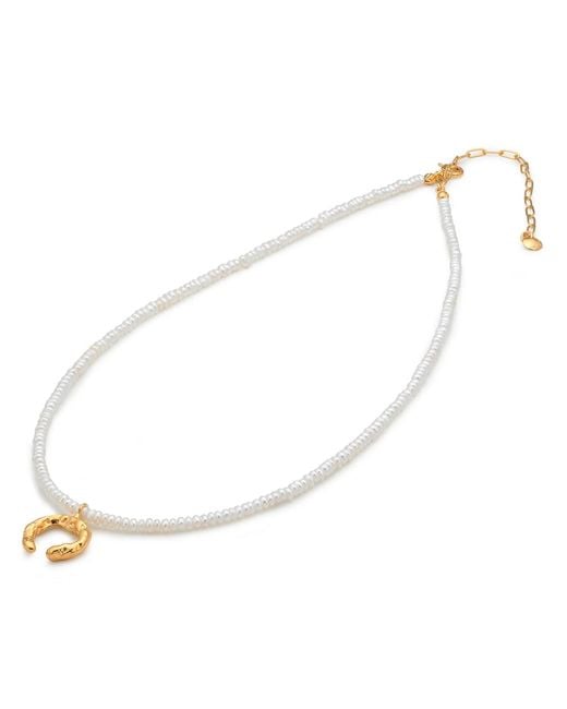 EVA REMENYI White Talisman Fortune Pearl Necklace