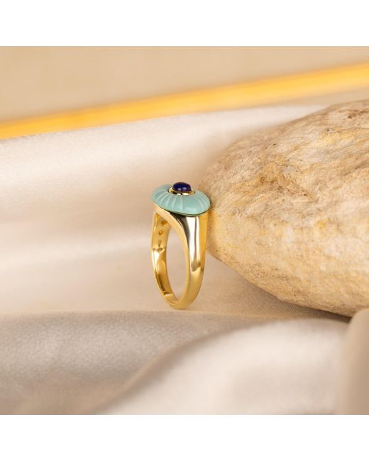 Ep Designs Blue Turquoise & Lapis Evil Eye Ring