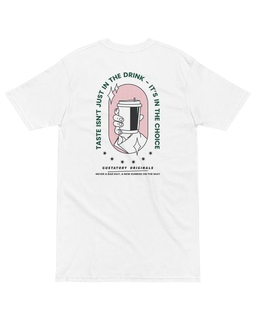 Anchor and Crew White Gustatory Originals Good Taste. Heavy Cotton Embroidered T-Shirt